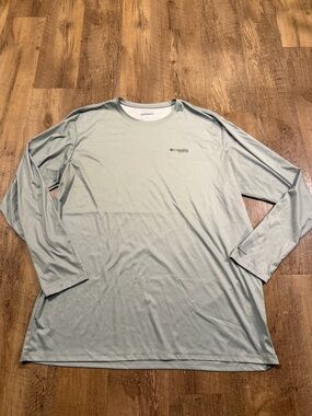 Columbia Men's PFG Terminal Tackle Fish Flag Long Sleeve Shirt Green XXL